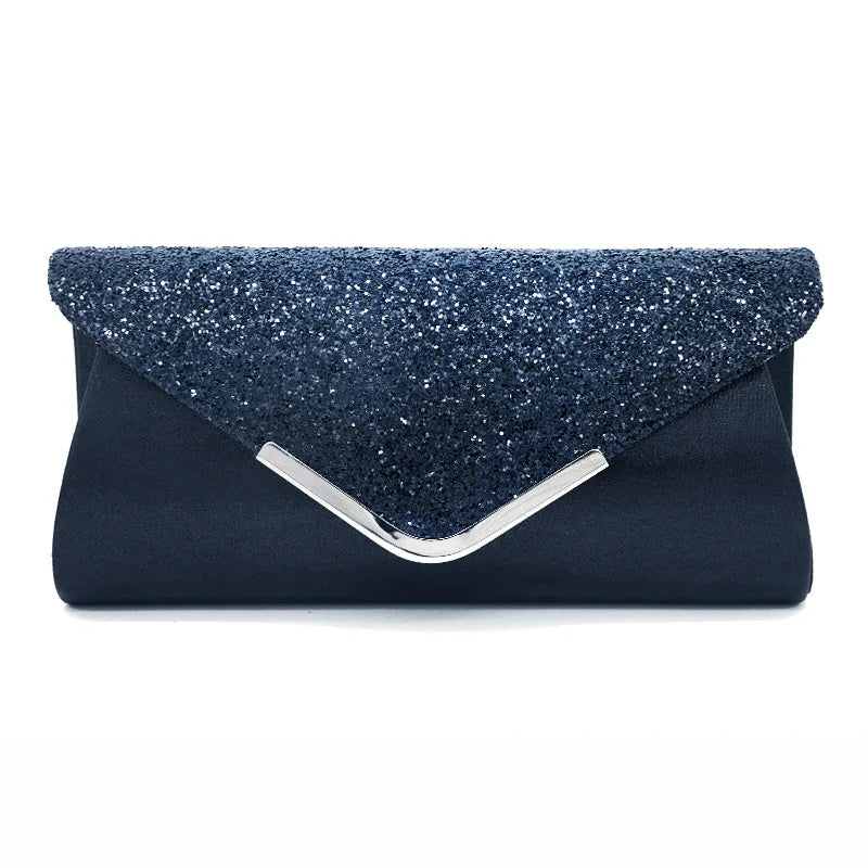 New Diamond Evening Clutch Bag for Women Wedding Sliver Purse Shoulder Ladies Small Party Banquet Chain Handbag Clutches Elegant