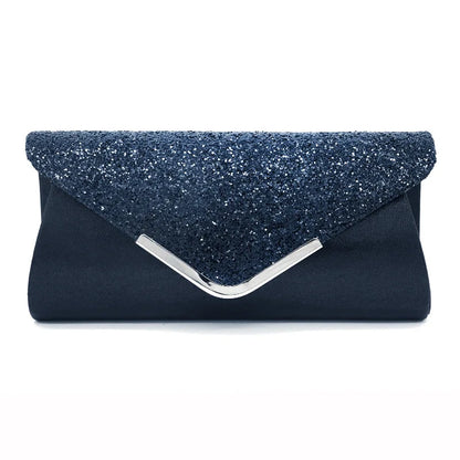 New Diamond Evening Clutch Bag for Women Wedding Sliver Purse Shoulder Ladies Small Party Banquet Chain Handbag Clutches Elegant