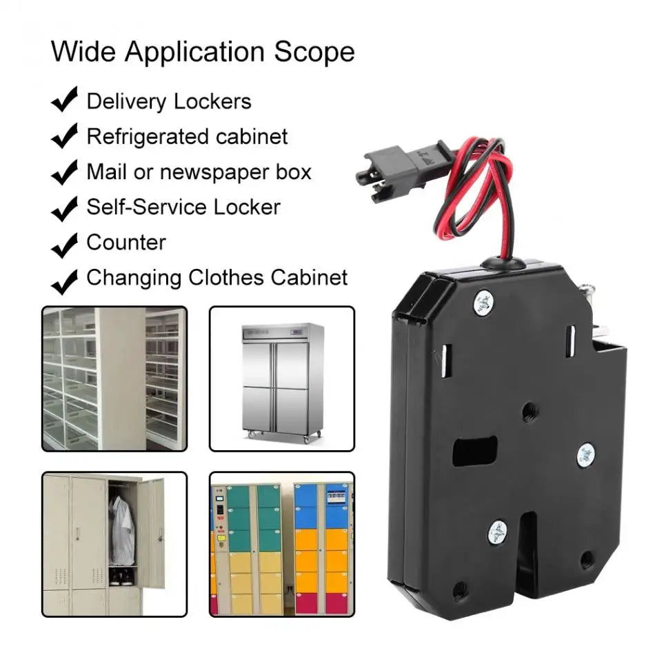 New Electromagnetic lock DC 12V supermarket intelligent locker electronic lock access control  mailbox lock State feedback