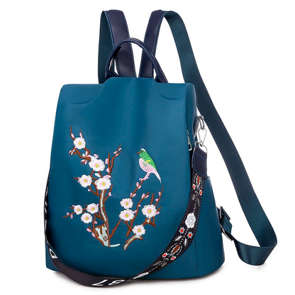 New Embroidery Waterproof Oxford Women Backpack 2023 Anti-theft Women Backpacks School Bag High Quality Large Capacity Backpack