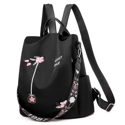 New Embroidery Waterproof Oxford Women Backpack 2023 Anti-theft Women Backpacks School Bag High Quality Large Capacity Backpack