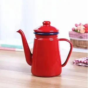 New Enameled Kettle Japanese Style Teapots 1.1L Household cold kettle  Tea Pot Water Jug Suitable For Gas Stove Induction Cooker