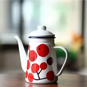 New Enameled Kettle Japanese Style Teapots 1.1L Household cold kettle  Tea Pot Water Jug Suitable For Gas Stove Induction Cooker