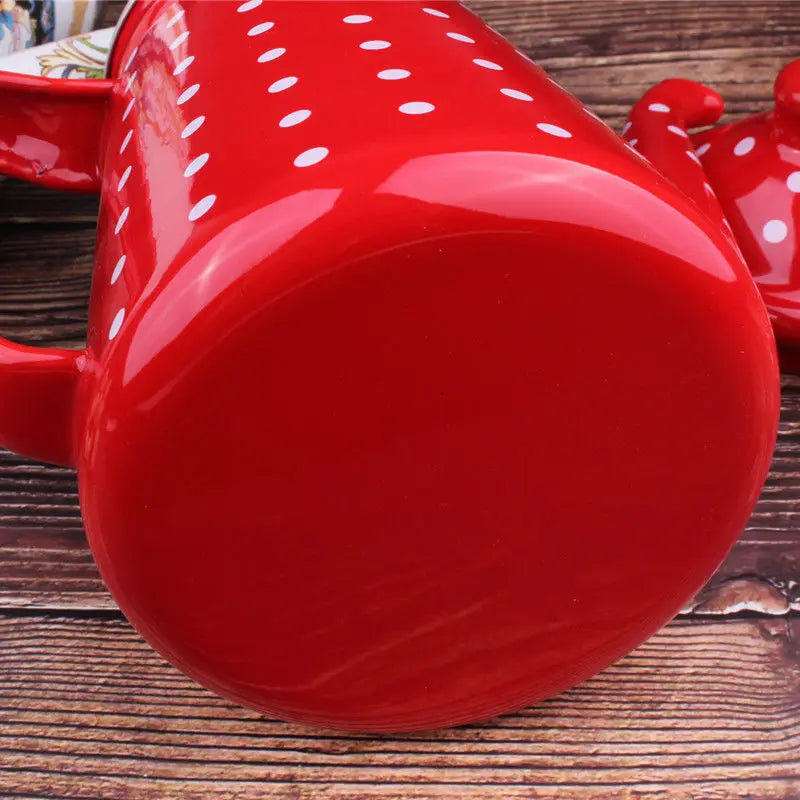 New Ethnic Style Enamel Milk Tea Pot Kettle Oil Pot Vinegar Pot Coffee Pot Tea Cooling Kettle Kitchen Supplies Hot AndCoolKettle