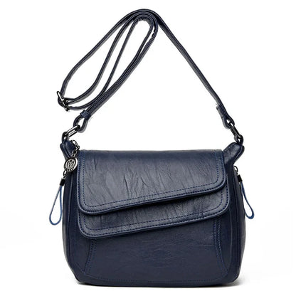 New Europe and America Luxury Soft PU Leather Bags Pure Color Women's Single Shoulder Handbags Diagonal Straddle Bag