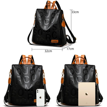 New Fashion Anti-theft Backpack Women Casual Waterproof School Bags for Teenager Multi-Function Shoulder Bag Travel Rucksack Sac