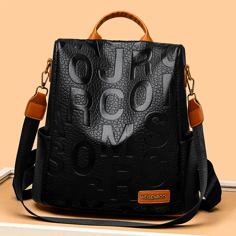 New Fashion Anti-theft Backpack Women Casual Waterproof School Bags for Teenager Multi-Function Shoulder Bag Travel Rucksack Sac