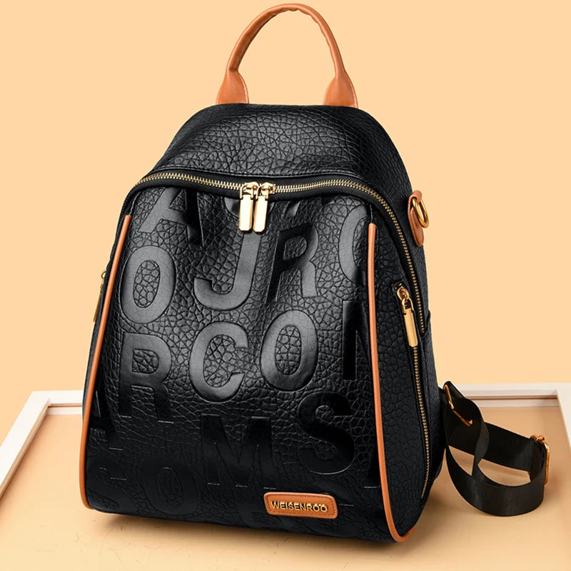 New Fashion Anti-theft Backpack Women Casual Waterproof School Bags for Teenager Multi-Function Shoulder Bag Travel Rucksack Sac