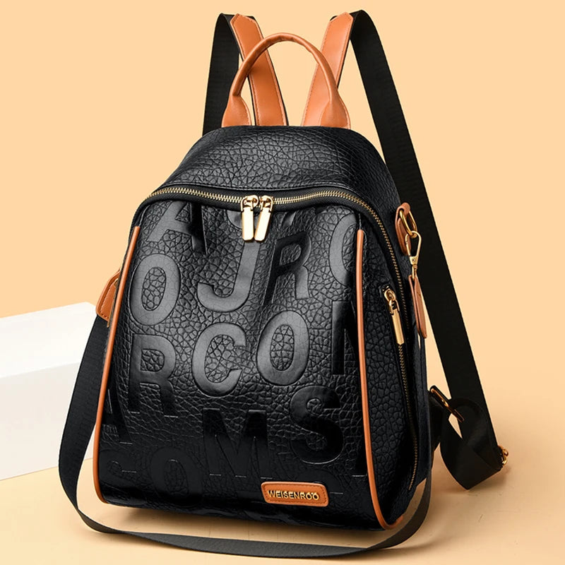 New Fashion Anti-theft Backpack Women Casual Waterproof School Bags for Teenager Multi-Function Shoulder Bag Travel Rucksack Sac