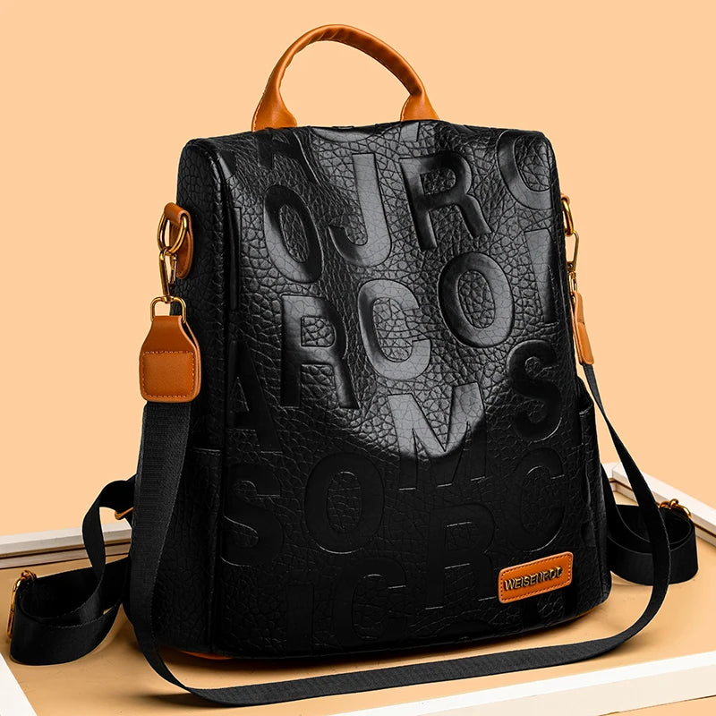 New Fashion Anti-theft Backpack Women Casual Waterproof School Bags for Teenager Multi-Function Shoulder Bag Travel Rucksack Sac