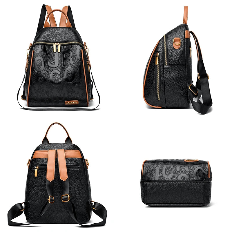 New Fashion Anti-theft Backpack Women Casual Waterproof School Bags for Teenager Multi-Function Shoulder Bag Travel Rucksack Sac