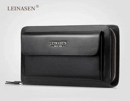 New Fashion Brand Men Wallet Double Zipper Long Money Clip Phone Package Luxury Large Capacity Coin Purse Man Clutch Bag
