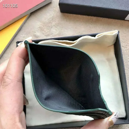 New Fashion Card Bag Fashion Cow Leather Bag Men's And Women's Clip Fish Scale Pattern Wallet