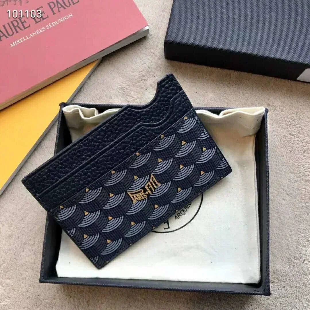 New Fashion Card Bag Fashion Cow Leather Bag Men's And Women's Clip Fish Scale Pattern Wallet