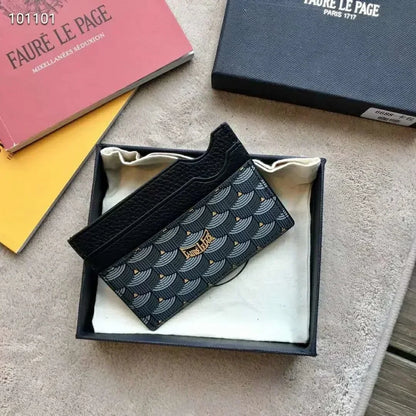 New Fashion Card Bag Fashion Cow Leather Bag Men's And Women's Clip Fish Scale Pattern Wallet