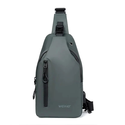New Fashion Chest Men's Crossbody Waterproof Shoulder Bags with USB Charging Short Trip For Male Travel Pack bag
