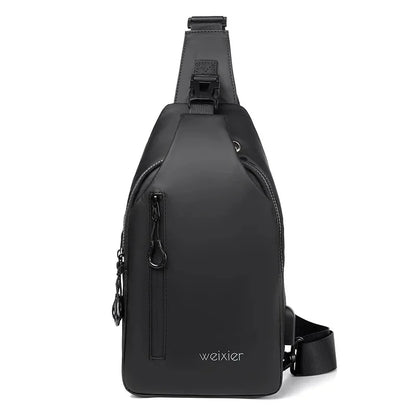 New Fashion Chest Men's Crossbody Waterproof Shoulder Bags with USB Charging Short Trip For Male Travel Pack bag