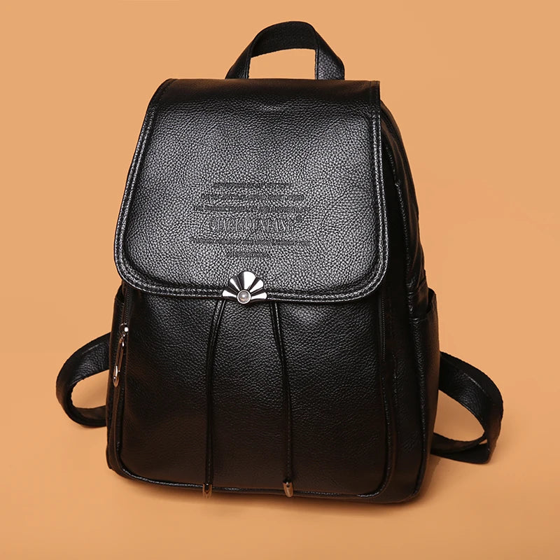 New Fashion Female Designer Backpack High Quality PU Leather Women's Backpacks For Teenage Girl's SchoolBag Knapsack Sac A Dos