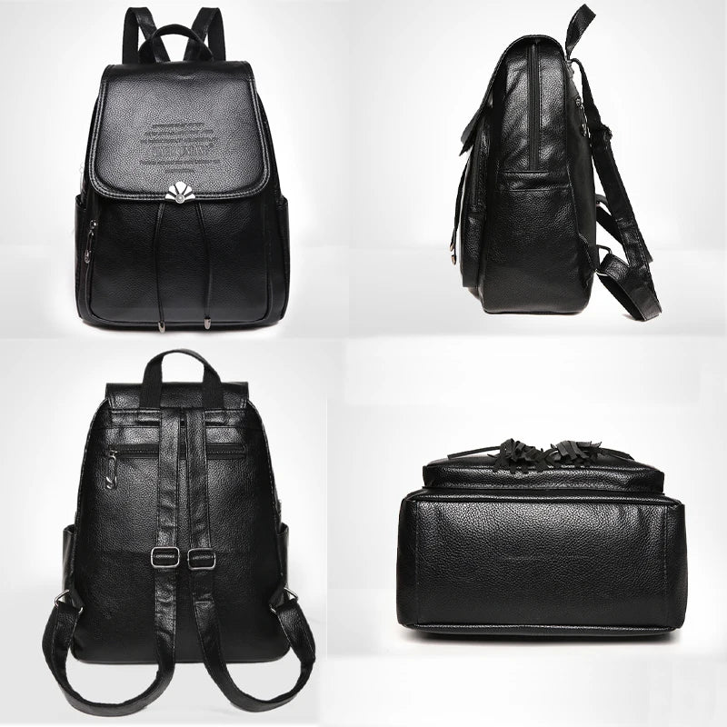 New Fashion Female Designer Backpack High Quality PU Leather Women's Backpacks For Teenage Girl's SchoolBag Knapsack Sac A Dos