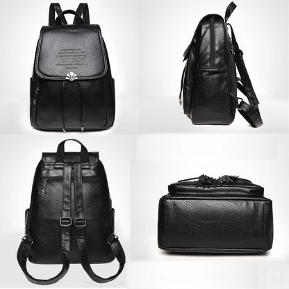 New Fashion Female Designer Backpack High Quality PU Leather Women's Backpacks For Teenage Girl's SchoolBag Knapsack Sac A Dos