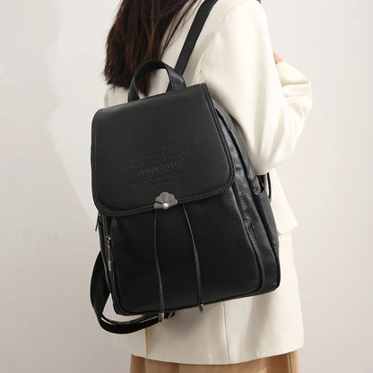 New Fashion Female Designer Backpack High Quality PU Leather Women's Backpacks For Teenage Girl's SchoolBag Knapsack Sac A Dos