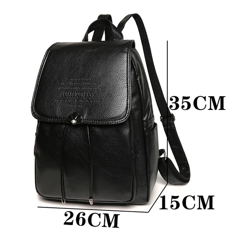 New Fashion Female Designer Backpack High Quality PU Leather Women's Backpacks For Teenage Girl's SchoolBag Knapsack Sac A Dos