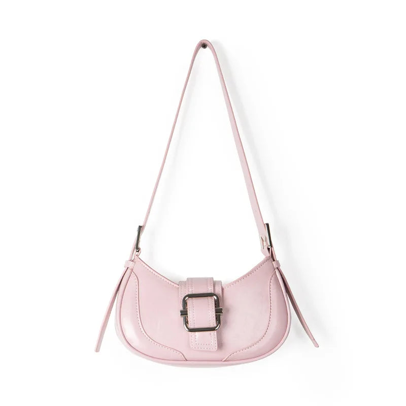 New Fashion Female Shoulder Bag Solid Color Women Versatile Light Advanced Texture Underarm Bag