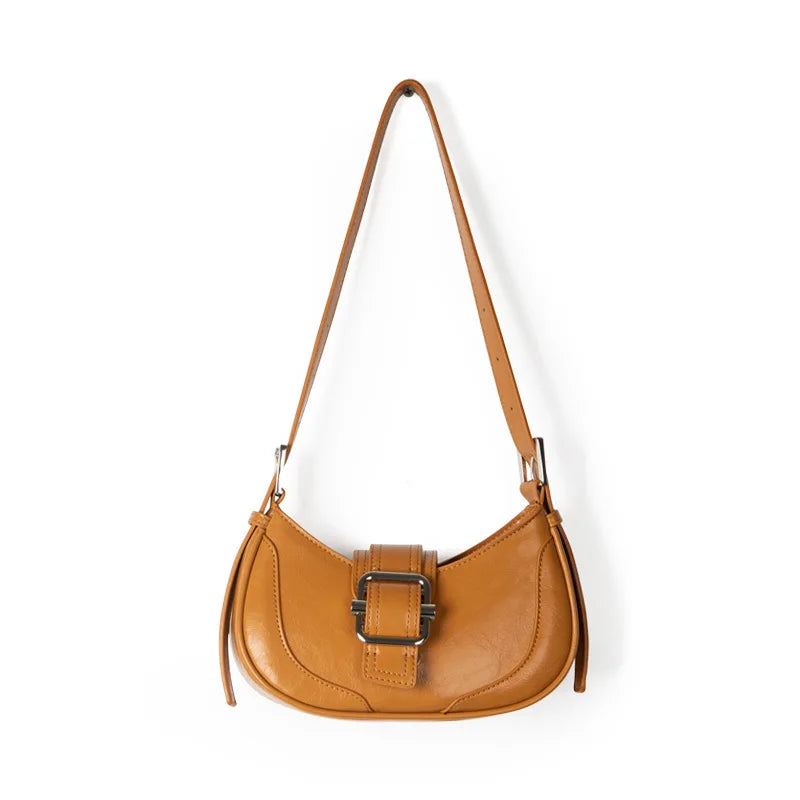 New Fashion Female Shoulder Bag Solid Color Women Versatile Light Advanced Texture Underarm Bag
