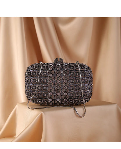 New Fashion Gold black Crystal Clutch Purse Best Designer Women’s Diamond Evening Clutches Party Purse Shoulder Messenger Bag