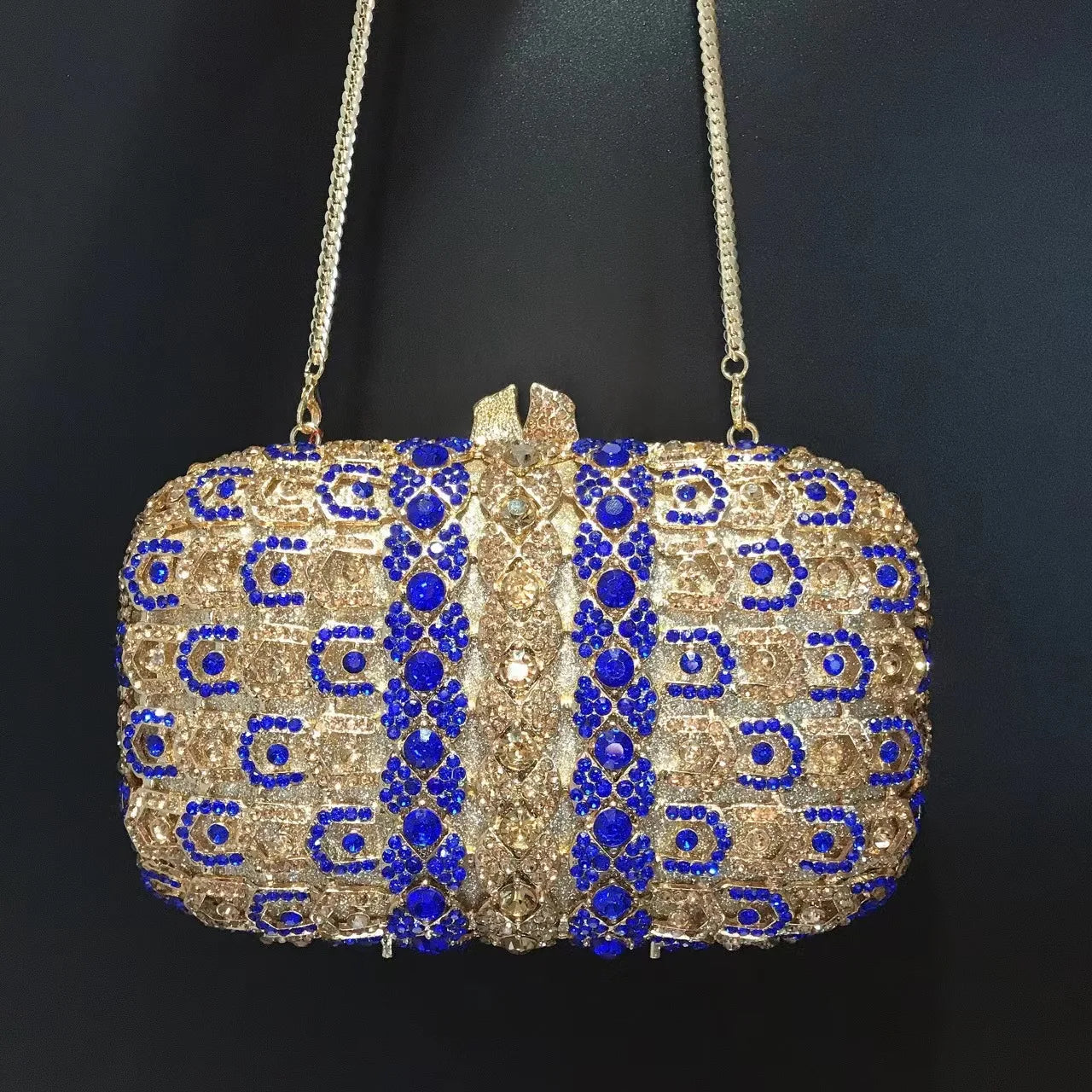 New Fashion Gold black Crystal Clutch Purse Best Designer Women’s Diamond Evening Clutches Party Purse Shoulder Messenger Bag