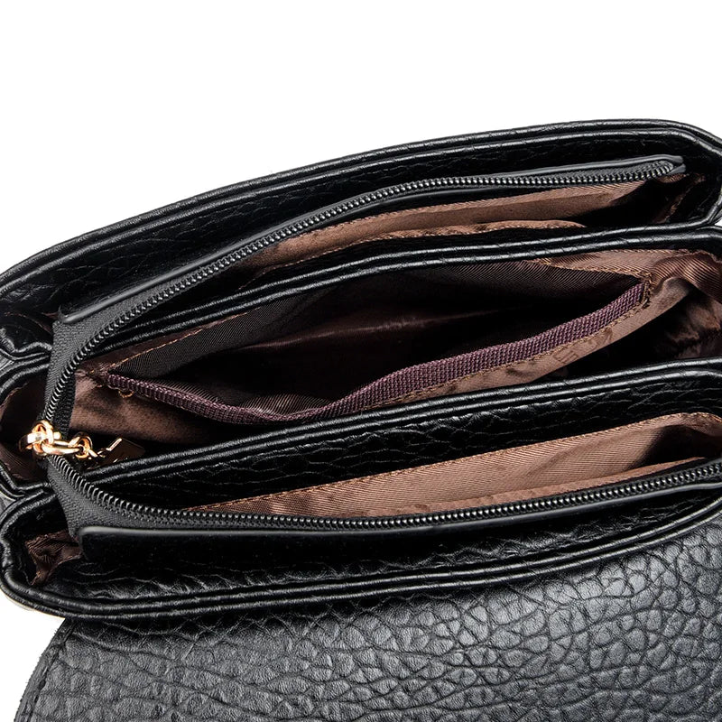 New Fashion Ladies Purses and Handbags Luxury Designer Stone Pattern Leather Crossbody Shoulder Bag for Women 2023 Messenger Bag