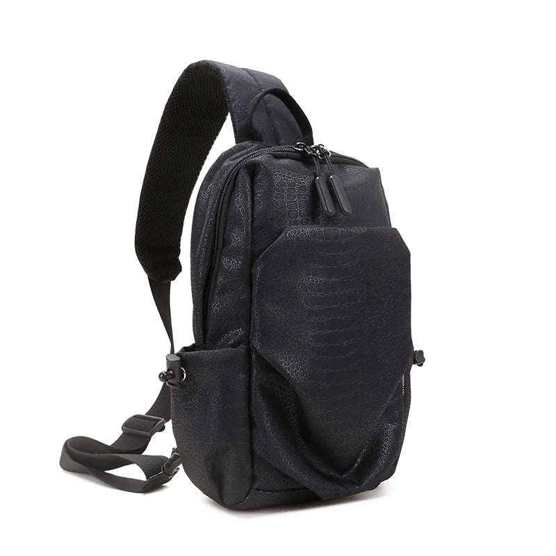 New Fashion Men Chest Bag USB Charging 9.7" iPad Crossbody Bag Male Waterproof Messenger Bags for Boys High Quality Sling Bags