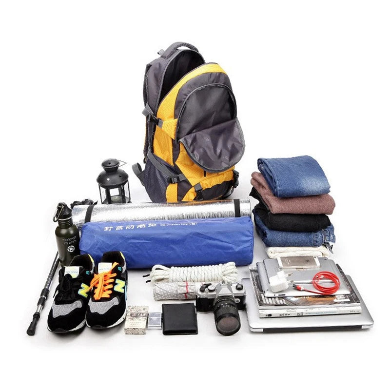 New Fashion Men Nylon Backpack Travel Bag Large Capacity Versatile Utility Mountaineering Multifunctional Backpack Luggage Bag