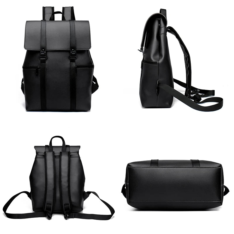 New Fashion Multi Pocket Female Backpack High Quality Soft Leather Women Shoulder Bag Large Capacity Girl Travel Bags Sac A Dos