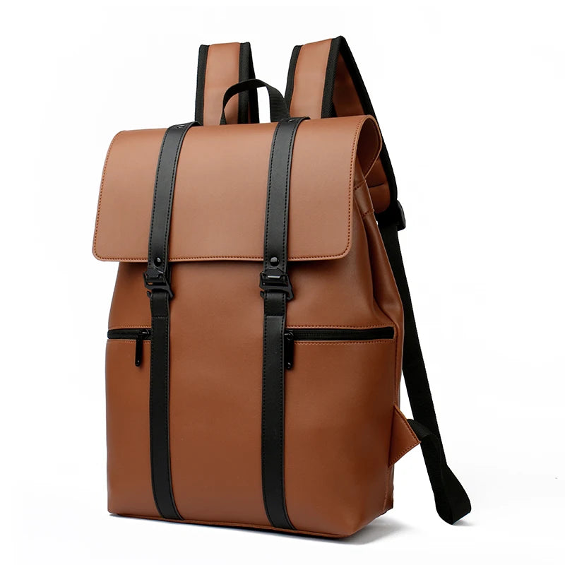 New Fashion Multi Pocket Female Backpack High Quality Soft Leather Women Shoulder Bag Large Capacity Girl Travel Bags Sac A Dos