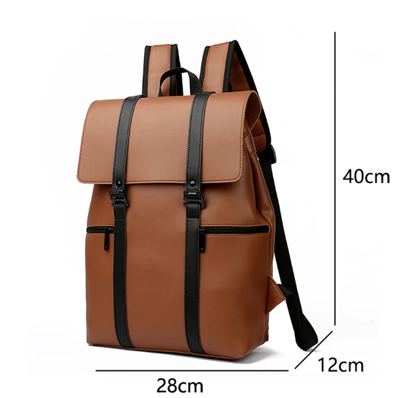 New Fashion Multi Pocket Female Backpack High Quality Soft Leather Women Shoulder Bag Large Capacity Girl Travel Bags Sac A Dos