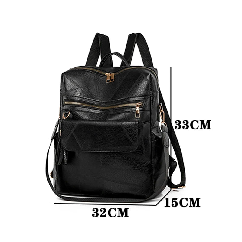 New Fashion Multifunctional High Capacity Travel Backpack High Quality Leather Backpack Luxurious Tassel Designer Brand Mochilas