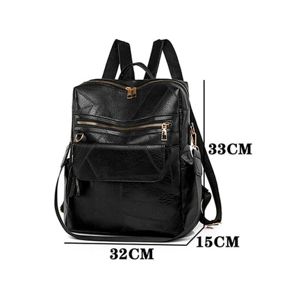 New Fashion Multifunctional High Capacity Travel Backpack High Quality Leather Backpack Luxurious Tassel Designer Brand Mochilas