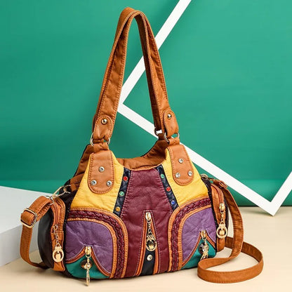 New Fashion PU Leather Women Handbag Designer Soft Large Capacity Messenger Tote Bag High Quality Female Shoulder Bag Female Sac