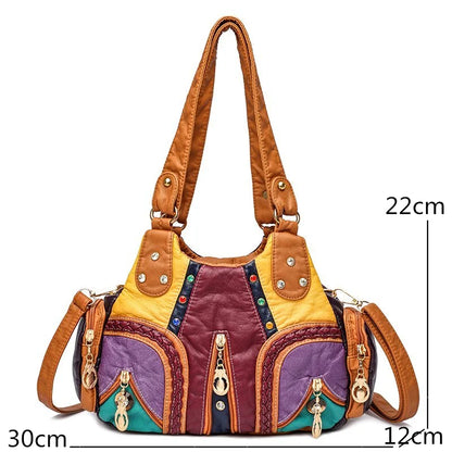 New Fashion PU Leather Women Handbag Designer Soft Large Capacity Messenger Tote Bag High Quality Female Shoulder Bag Female Sac