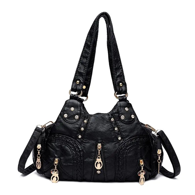 New Fashion PU Leather Women Handbag Designer Soft Large Capacity Messenger Tote Bag High Quality Female Shoulder Bag Female Sac