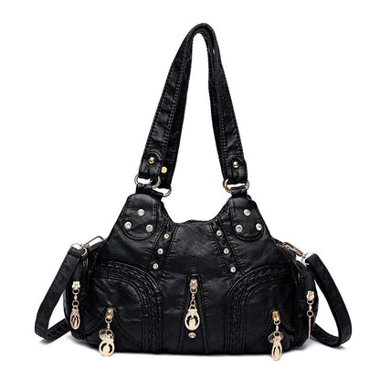 New Fashion PU Leather Women Handbag Designer Soft Large Capacity Messenger Tote Bag High Quality Female Shoulder Bag Female Sac