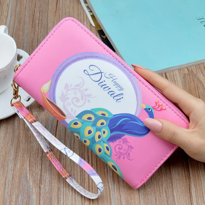 New Fashion Peacock Women Purse Long Zipper Clutch Wallets Large Capacity Lady Girls Mobile Phone Hand Bags Portefeuille Femme