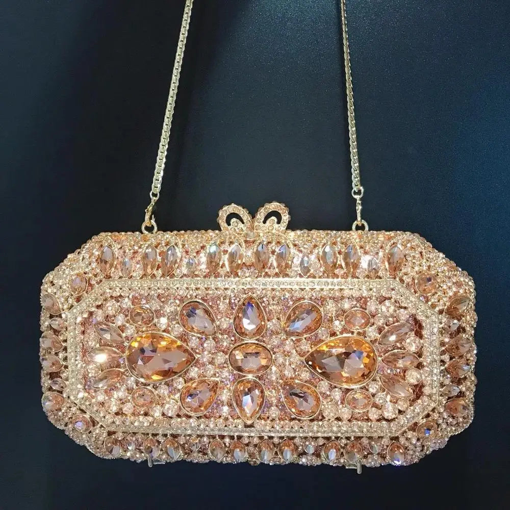 New Fashion Rhinestone clutch Bag Metallic Diamond Bridal Party Female purse Clutches bags Women Evening Bags for Wedding wallet