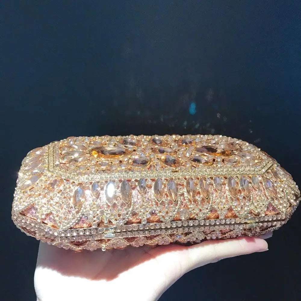 New Fashion Rhinestone clutch Bag Metallic Diamond Bridal Party Female purse Clutches bags Women Evening Bags for Wedding wallet
