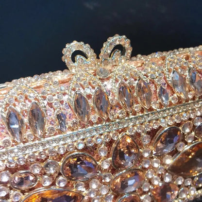 New Fashion Rhinestone clutch Bag Metallic Diamond Bridal Party Female purse Clutches bags Women Evening Bags for Wedding wallet