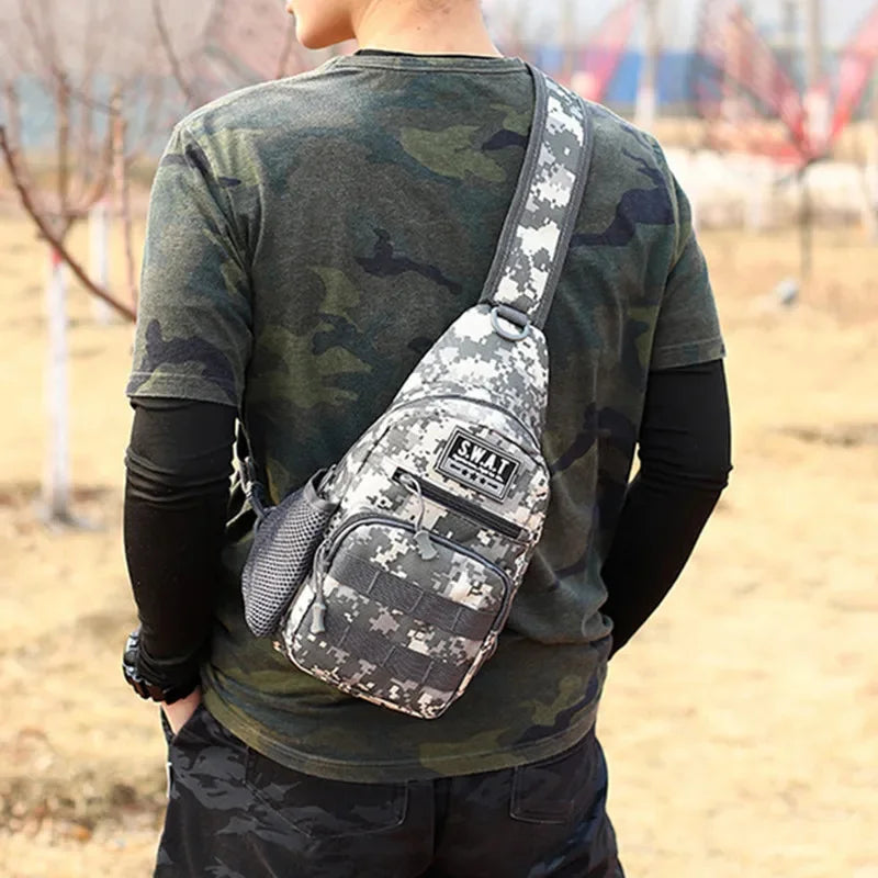 New Fashion Tactical Men's Chest Outdoor Casual Crossbody Large Capacity Man Shoulder Sports Sling Bag