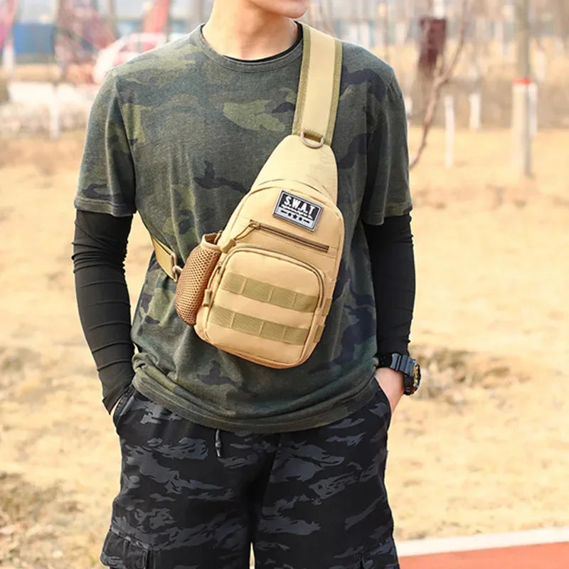 New Fashion Tactical Men's Chest Outdoor Casual Crossbody Large Capacity Man Shoulder Sports Sling Bag