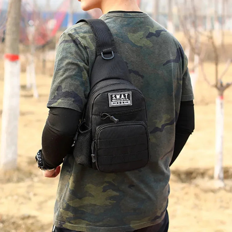New Fashion Tactical Men's Chest Outdoor Casual Crossbody Large Capacity Man Shoulder Sports Sling Bag