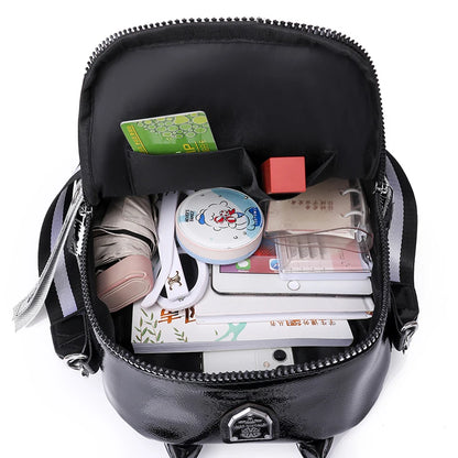 New Fashion Trend Diamond Inlaid Women's Backpack High Quality Soft Leather Female Shoulder Bag Large Capacity Girl Travel Bags